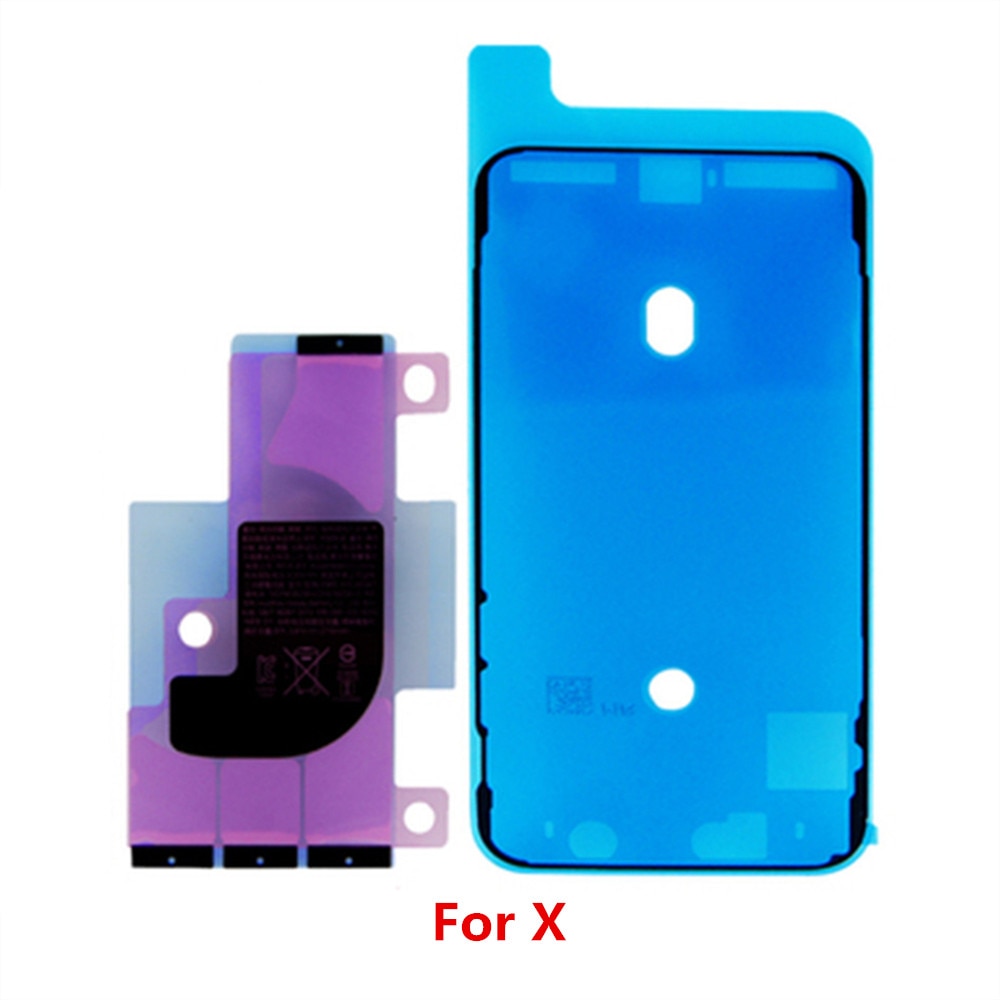10 zestawów/partia baterii naklejki paski + wyświetlacz LCD wodoodporna uszczelka naklejki samoprzylepne dla iPhone 11 12 Pro 6S 7 8 Plus X XR XS Max
