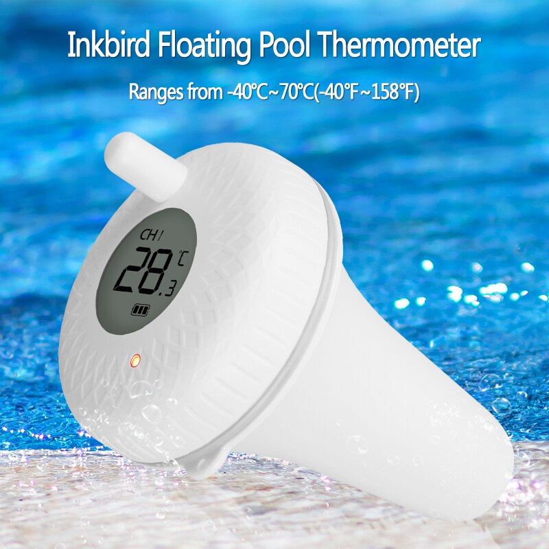 Inkbird Wireless Indoor Outdoor Floating Pool Thermometer IBS-P01R Digital Swimming Pool SPA Aquariums Floating Thermometer