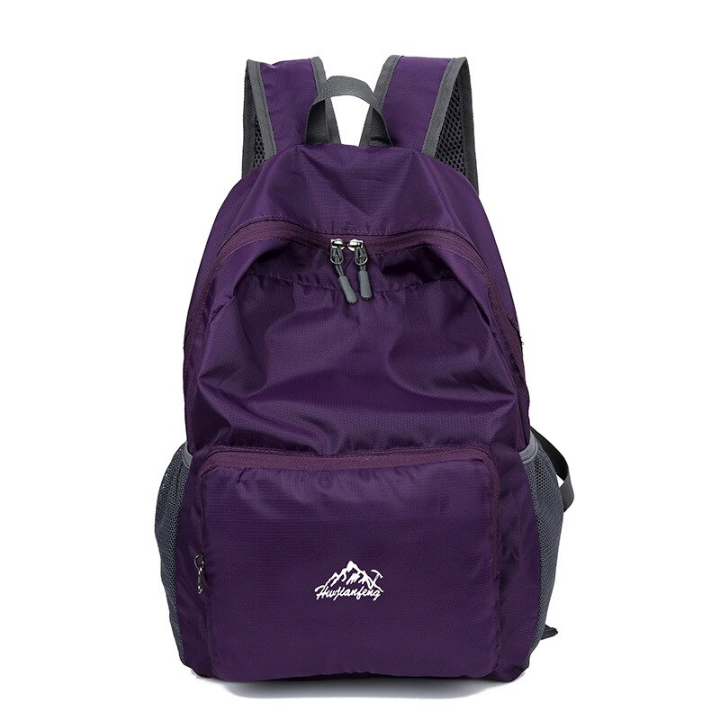 Ultralight Outdoor Sports Bags Waterproof Camping Climbing Bag Foldable Hiking Shoulder Bag Trekking Mountaineering Backpack: Purple Color