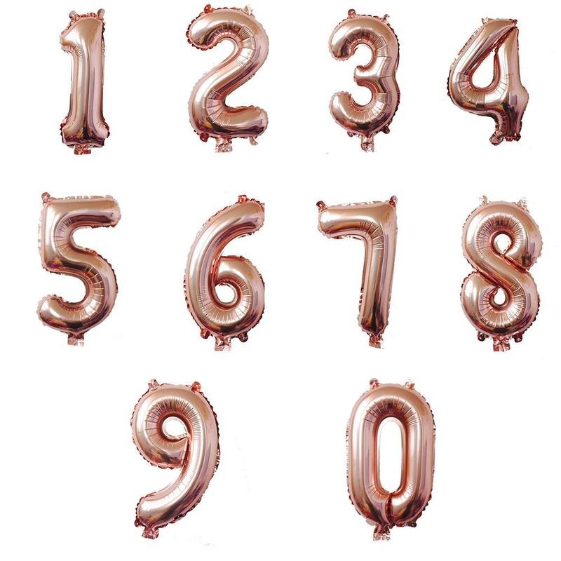 Digital Birthday Balloon 40-inch Floating Aluminum Decoration Wedding Film Balloon Decoration Scene I7I1