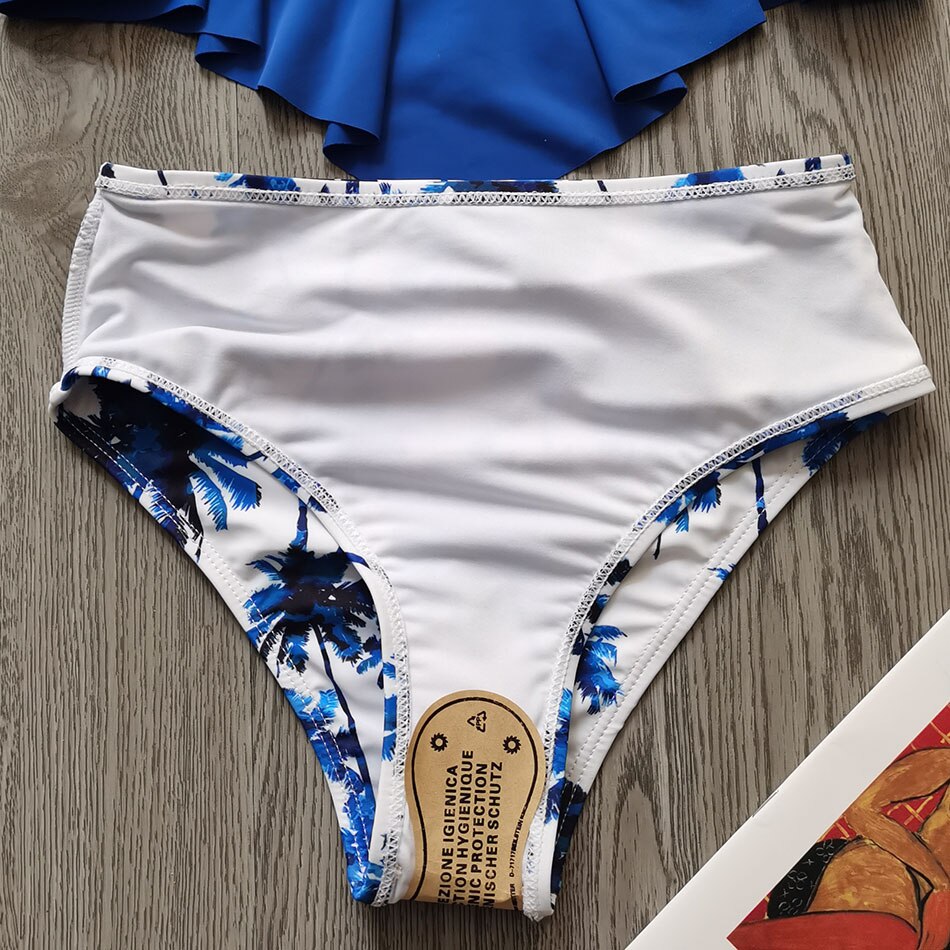 Ruche Meisje Badpak Kids Tropische Palm Meisje Bikini Set Tweedelige Kinderen Badmode 5-12Years Meisje Badpak Beachwear