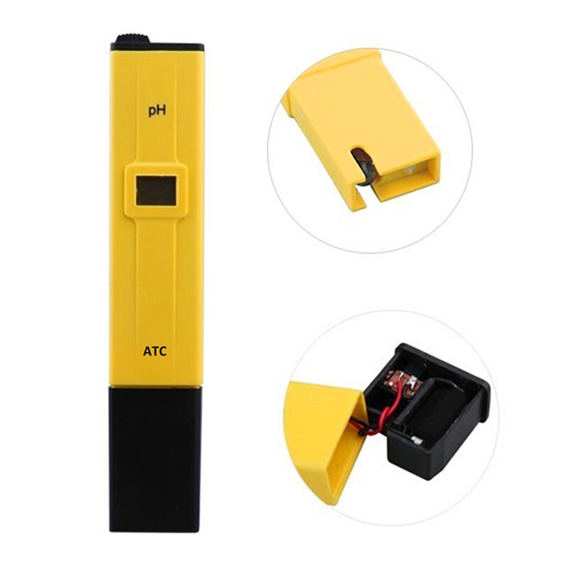 Portable Digital PH Meter Accuracy 0.1 or 0.01-14.0 PH Tester ATC Water PH Monitor for Aquarium Pool Lab PH Test Pen