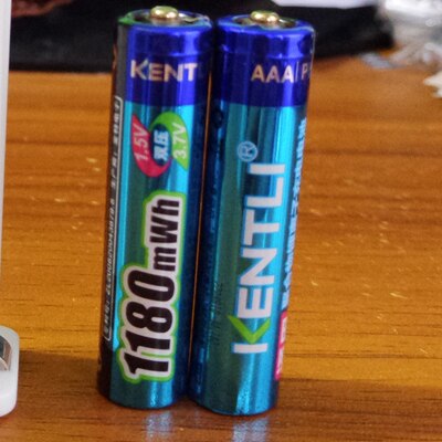 KENTLI-batería recargable de iones de litio, 1,5 v, 1180mWh, AAA: 2pcs