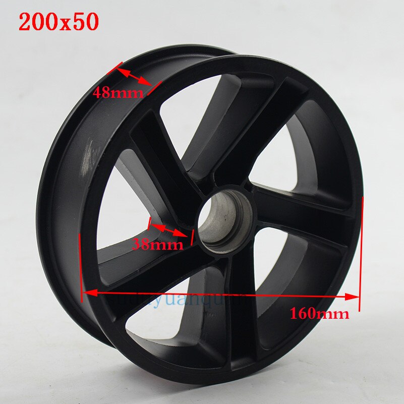 8 tommer hjul 200 x 50 solid dæklegeringsnav til xiaomi ninebot segway  es1 es2 es4 elektrisk scooter baghjul eksplosionssikkert dæk: Eneste knudepunkt