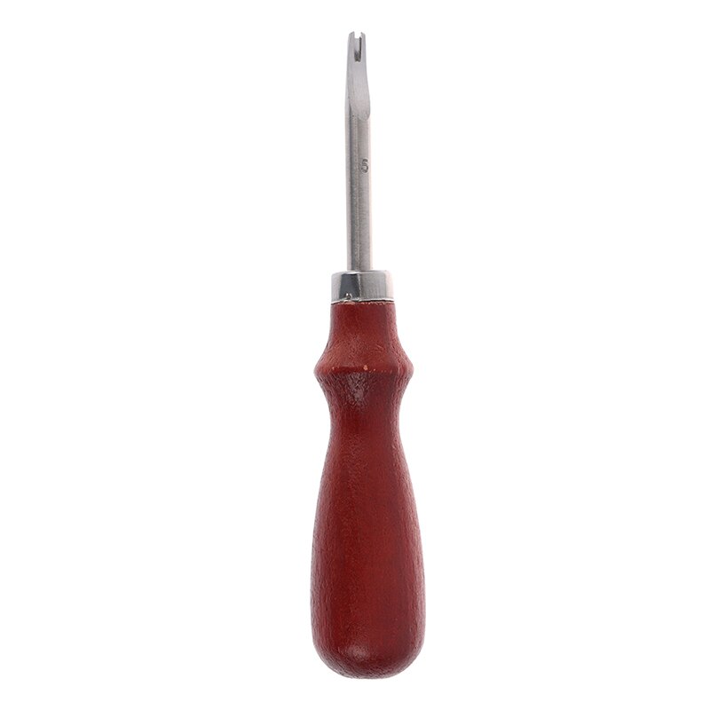 1pcs Sharp Leer Craft Rand Mes Snijden Hand Craft Tool Met Houten Handvat