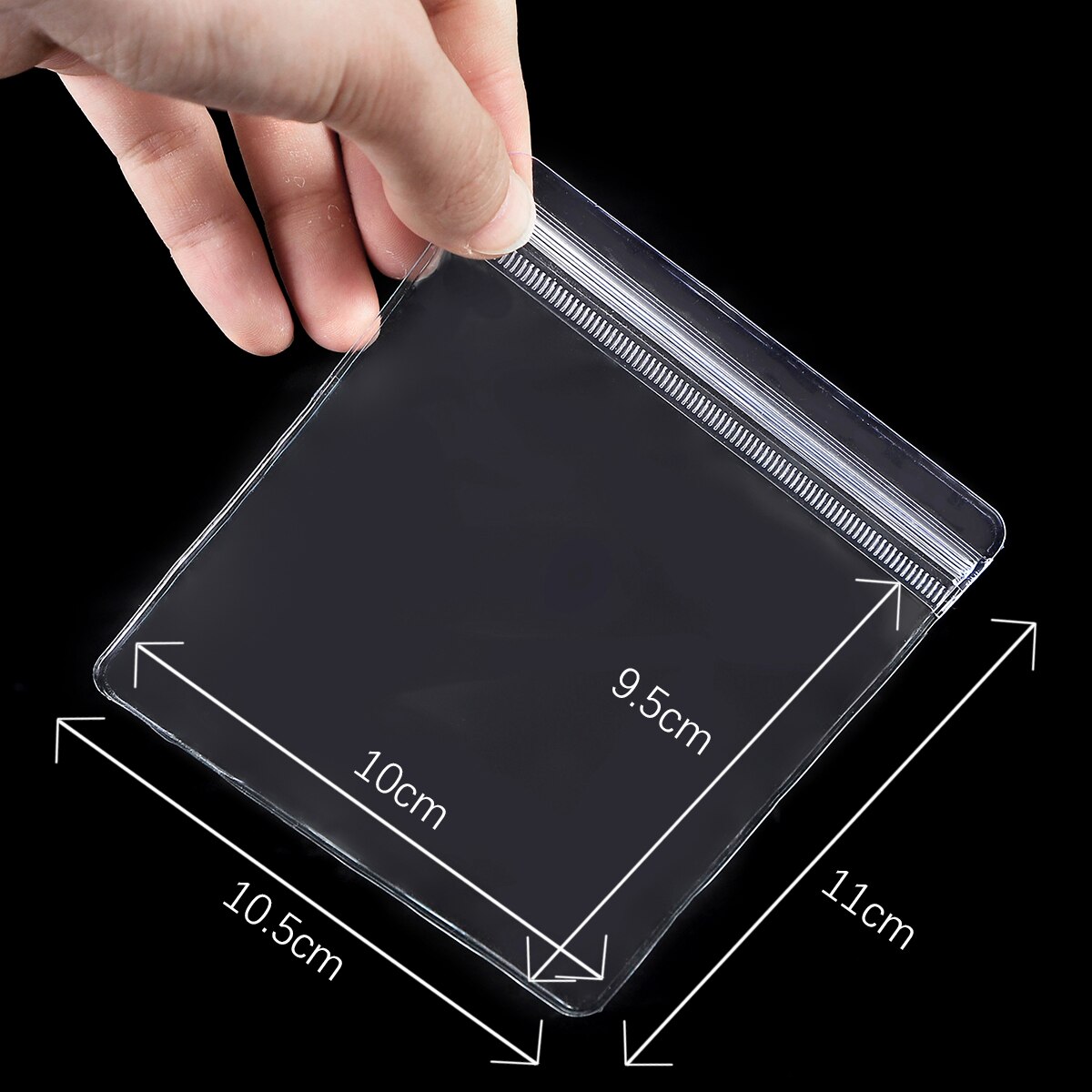 50pcs/lot PVC Zipper Bag Clear Soft Plastic Bag Sealed Anti-oxidation Jewelry Storage Bag Souvenir Universal Packaging: 07