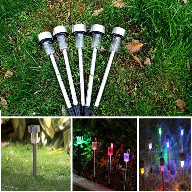 12 Pieces Solar Garden LED Light Decoration Lantern Outdoor Solar Powered Waterproof Lawn Lamps Pathway Landscape Decor