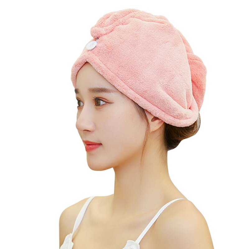 Toalla de microfibra para el pelo para mujer, Toalla de baño de secado rápido, superabsorbente, gruesa, para adultos, gorro de secado para cabello