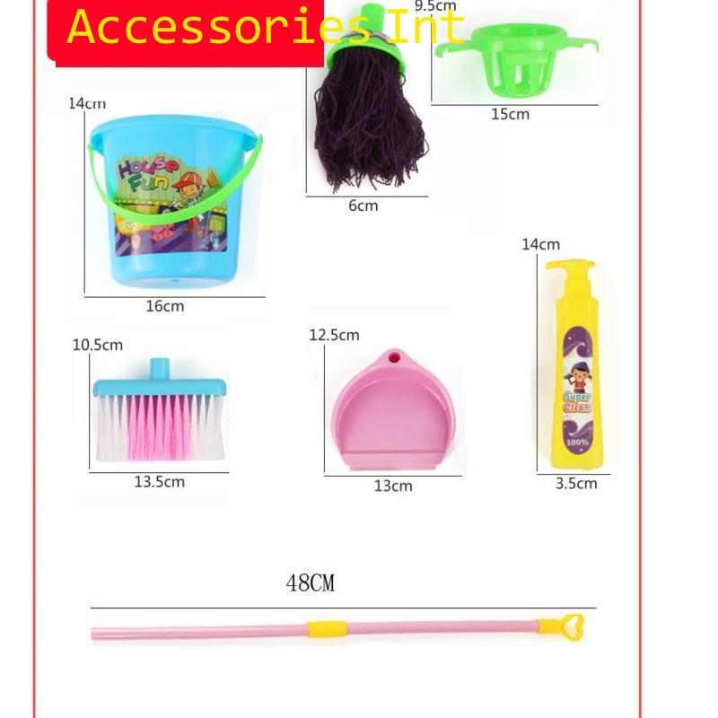 Simulation de maison de jeu pour enfants, Mini brosse de nettoyage éducative, outils de maison, balai, vadrouille, jouet pour ménage