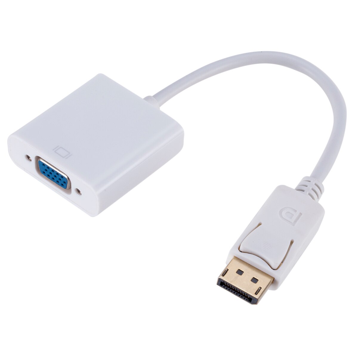 Grwibeou dp till vga adapter dp till vga kabel hane till hona dp till vga omvandlare för pc dator laptop hdtv monitor projektor