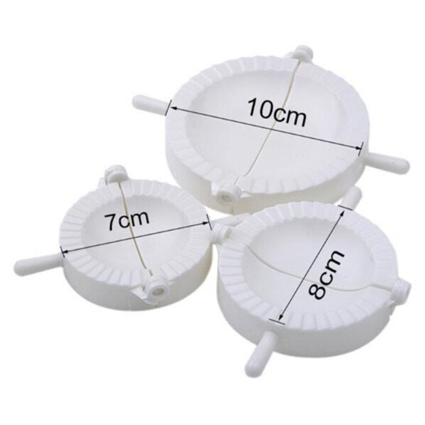 Plastic Dumplings Tool Diy Dumpling Mold Dough Druk Ravioli Mallen Koken Pastry Chinese Voedsel Jiaozi Maker Keuken Tool: 3 Pcs set