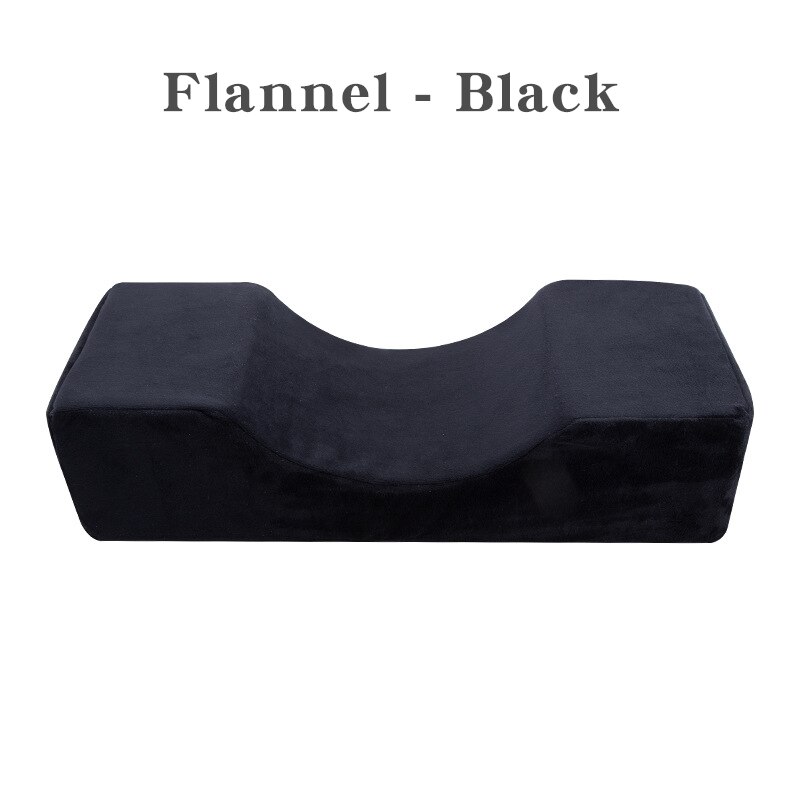 Almohadas de franela para extensión de pestañas, herramientas de maquillaje, para salón de belleza, reposacabezas, soporte para el cuello: Flannel Black