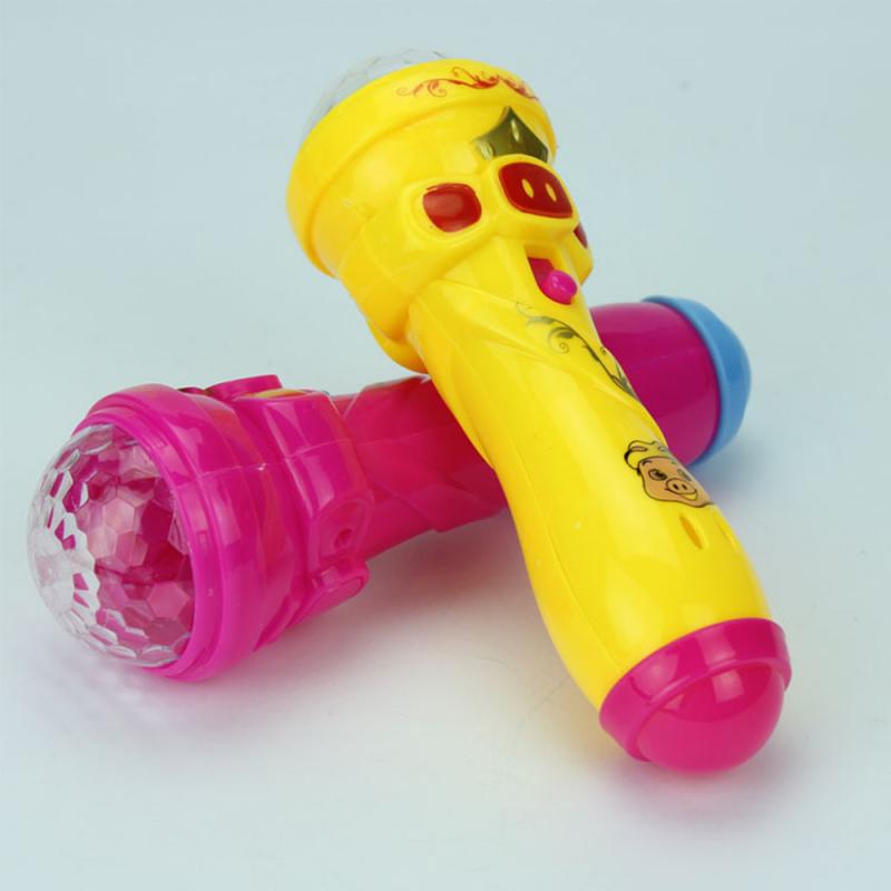 1 Stuks Projectie Microfoon Knipperende Microfoon Is Klein En Licht, Baby Kan Houden Kinderen Speelgoed