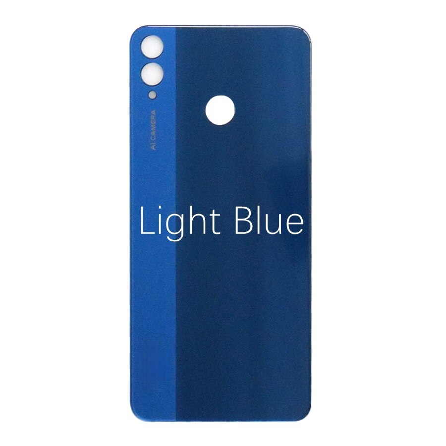 For Huawei Honor 8X Battery Cover Back Glass Panel Rear Housing Door+Camera Lens Replacement For Honor View 10 Lite VIEW10 Lite: Light Blue No Lens