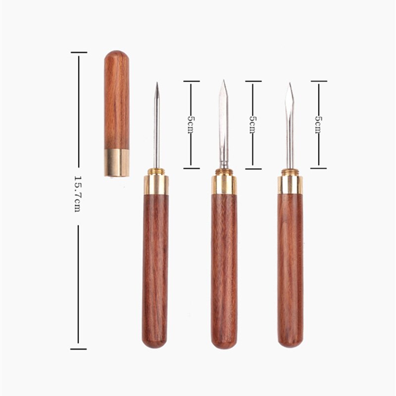 Tea Knife Needle Pick With Wood Handle Puer Tea Tools Cone Needle Breaking Prying Tea Brick Tool