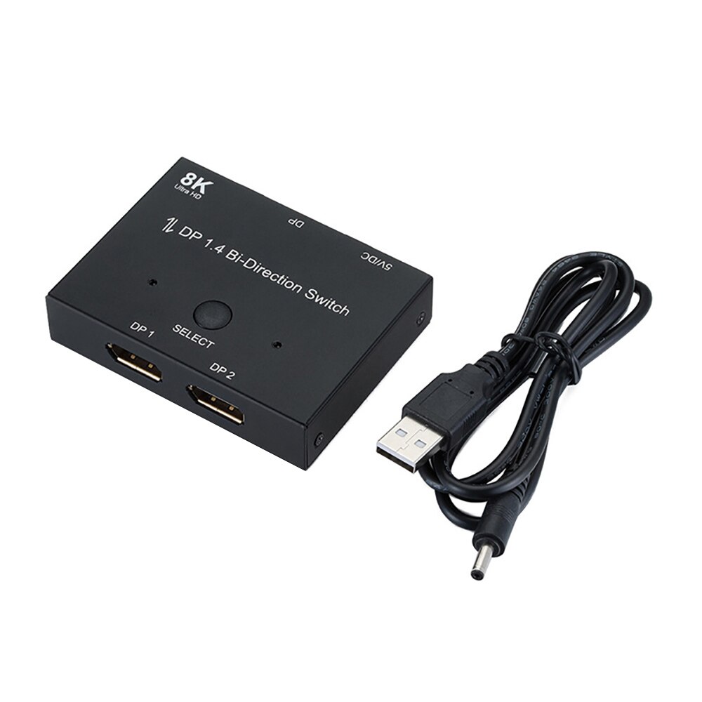 DP 1.4 Bi-Direction Switch Displayport 8K 60Hz 2 Ports Multiple Source Splitter Converter 1X2 Or 2x1 Displays 3D Ultra HD: Default Title