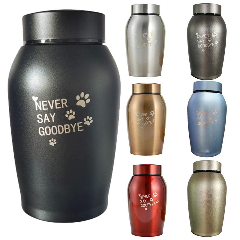 Roestvrijstalen huisdieren Urnen Kat Hond Vogel klein dier Crematie As Urn Verzegelde Begrafenis met Poten Gegraveerde Souvenir Pot Voor Huisdier