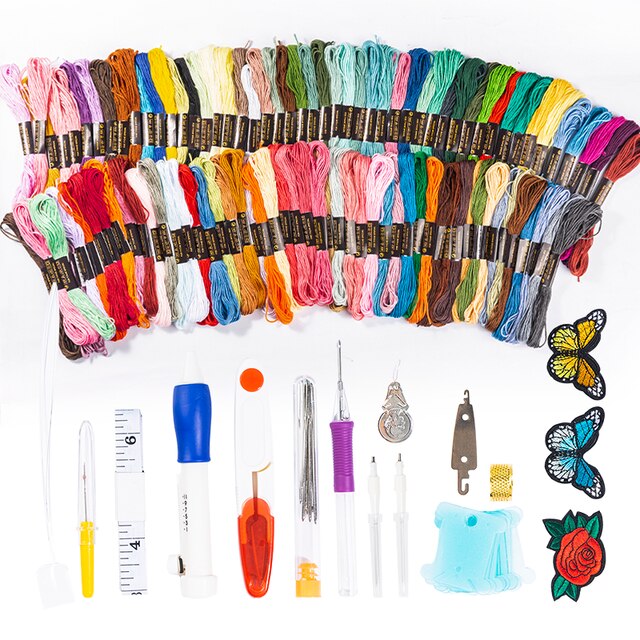 Magic Embroidery Pen Punch Needle Kit Craft Embroidery Threads Cross Stitch DIY Knitting Sewing Accessory Tools Hoop Handmade: CXTZ-AC151
