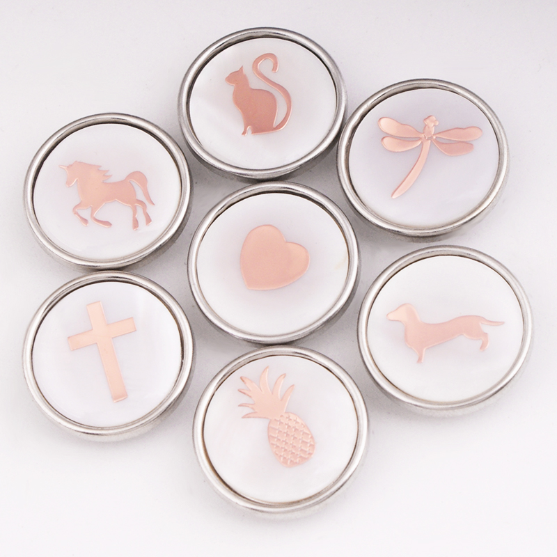 MD706 Hülse Goldenen baum des lebens Elefanten Schildkröte einhorn katze hund kreuz liebe 18mm druckknopf Sehr gute