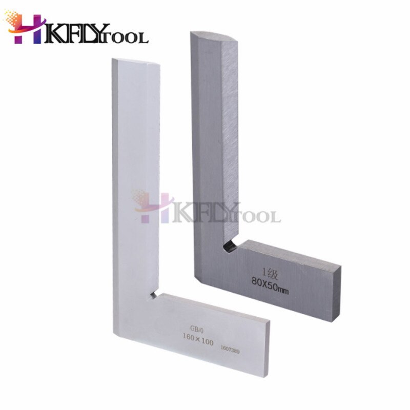 1pc rustfrit stål 63 x 40mm 80 x 50mm blade l vinkel prøve firkantet mål lineal måler 80 x 50mm sølv tone prøve firkantet lineal