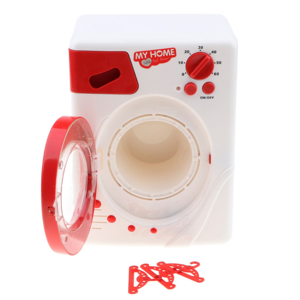 Weiß Rot Simulation Home Appliance Kinder Rolle Spielen Spielzeug Waschmaschine Pretend Spielen Home Appliance Waschmaschine Spielzeug