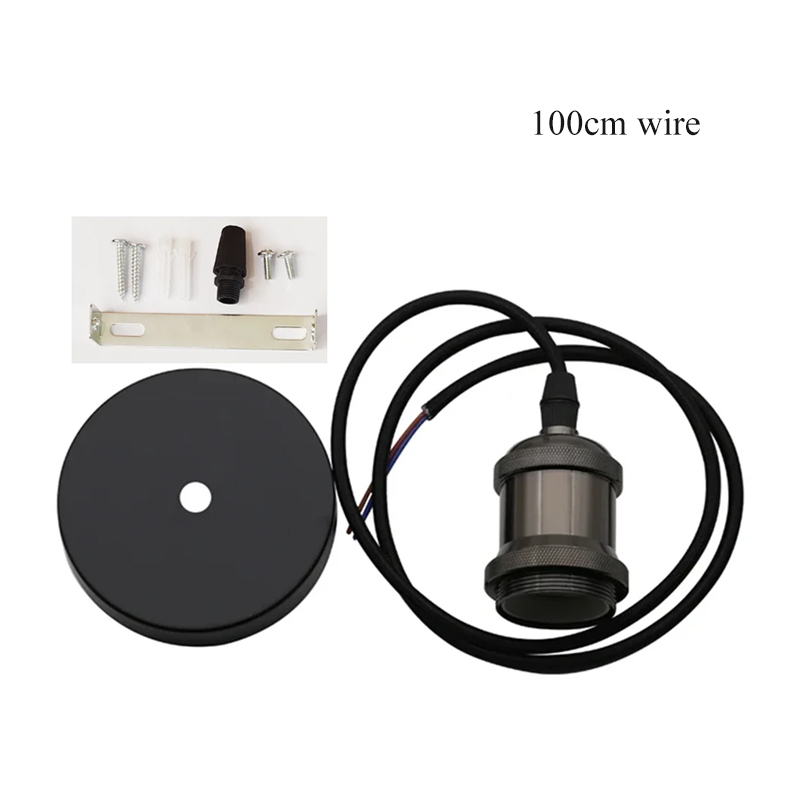 Douille de lampe Vintage, support de lampe à vis Edison, bases d'ampoule E27, Base de lumière à monter soi-même avec anneau: Rouge
