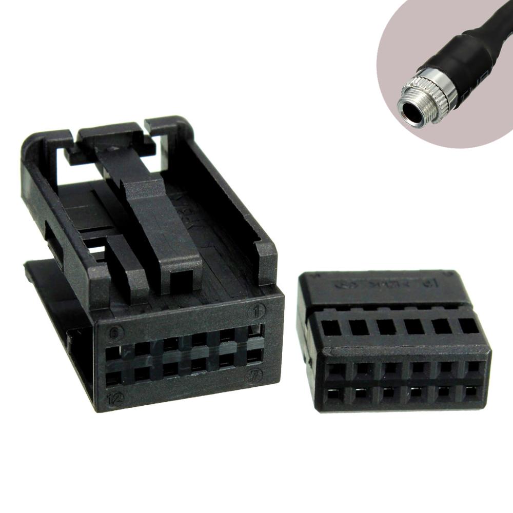 Câble auxiliaire Audio et musique noir femelle, 12 broches, 3.5mm, pour BMW E60 E63 5 6 Series 550i 520d 525d 525xd 530d 530xd