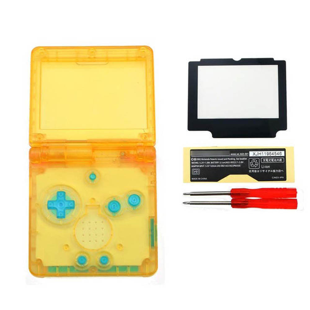 11colors 1set Clear For Nintend GBA SP Replacement Housing Shell Cover For GameBoy Advance SP with lens screwdrivers