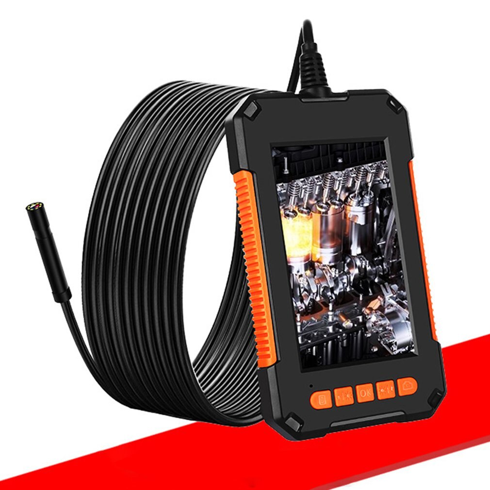 Mini Waterproof Cable Inspection HD1080P Camera 8mm USB Endoscope Borescope 8 LED Lights 4.3 Screen 2/5/10m Options: hard wire
