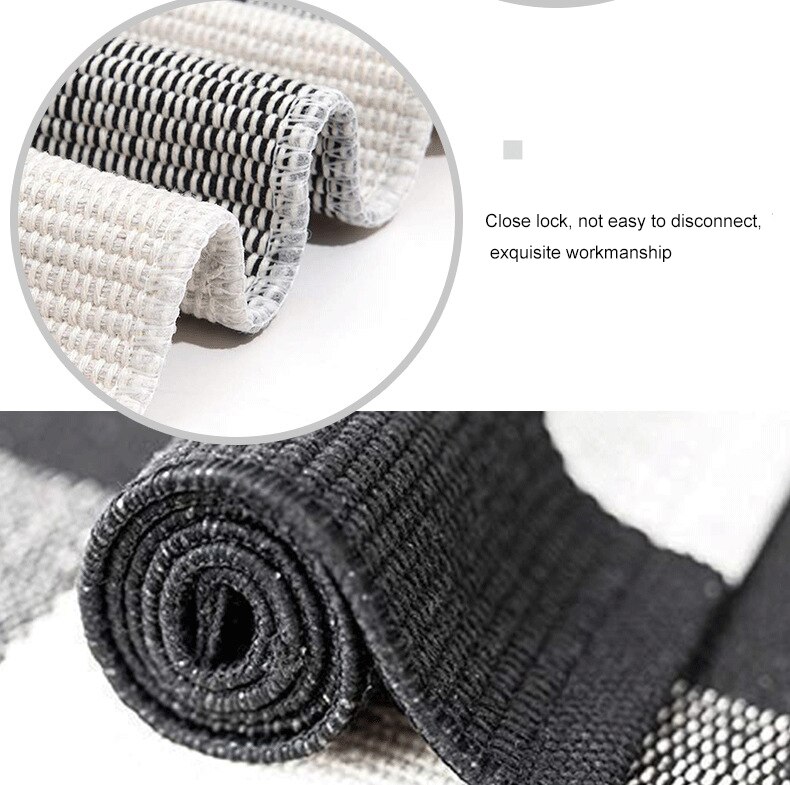 Plaid Rug - 27.5''x43'' Cotton Hand-Woven Indoor/Outdoor Area Rugs for Layered Door Mats Washable Carpet for Porch/Kitchen
