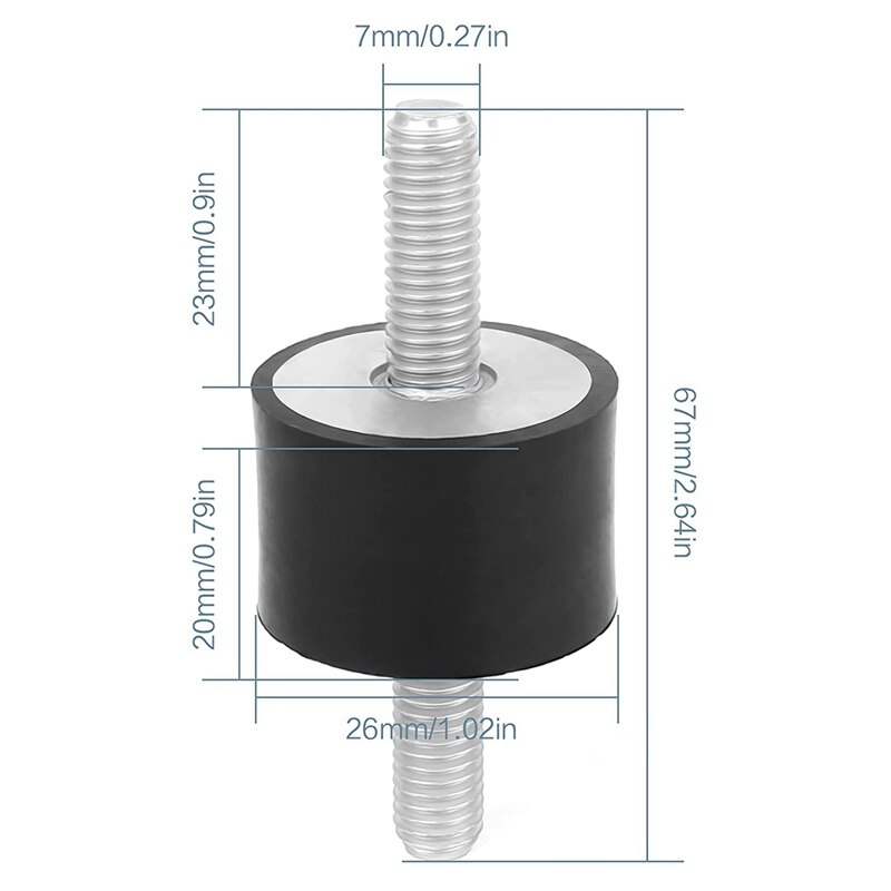 M8 Rubber Shock Absorber Rubber Bearing Mute Block Shock Absorber Engine Bracket Water Pump Marine Coil