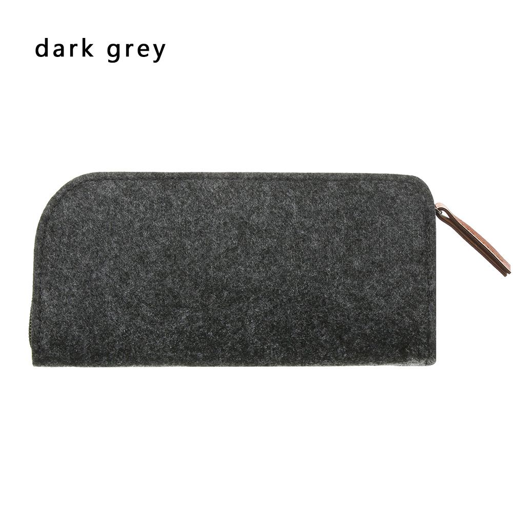 Funda de fieltro de lana con cremallera para gafas, estuche portátil para gafas de sol, caja protectora suave, barato,: Verde