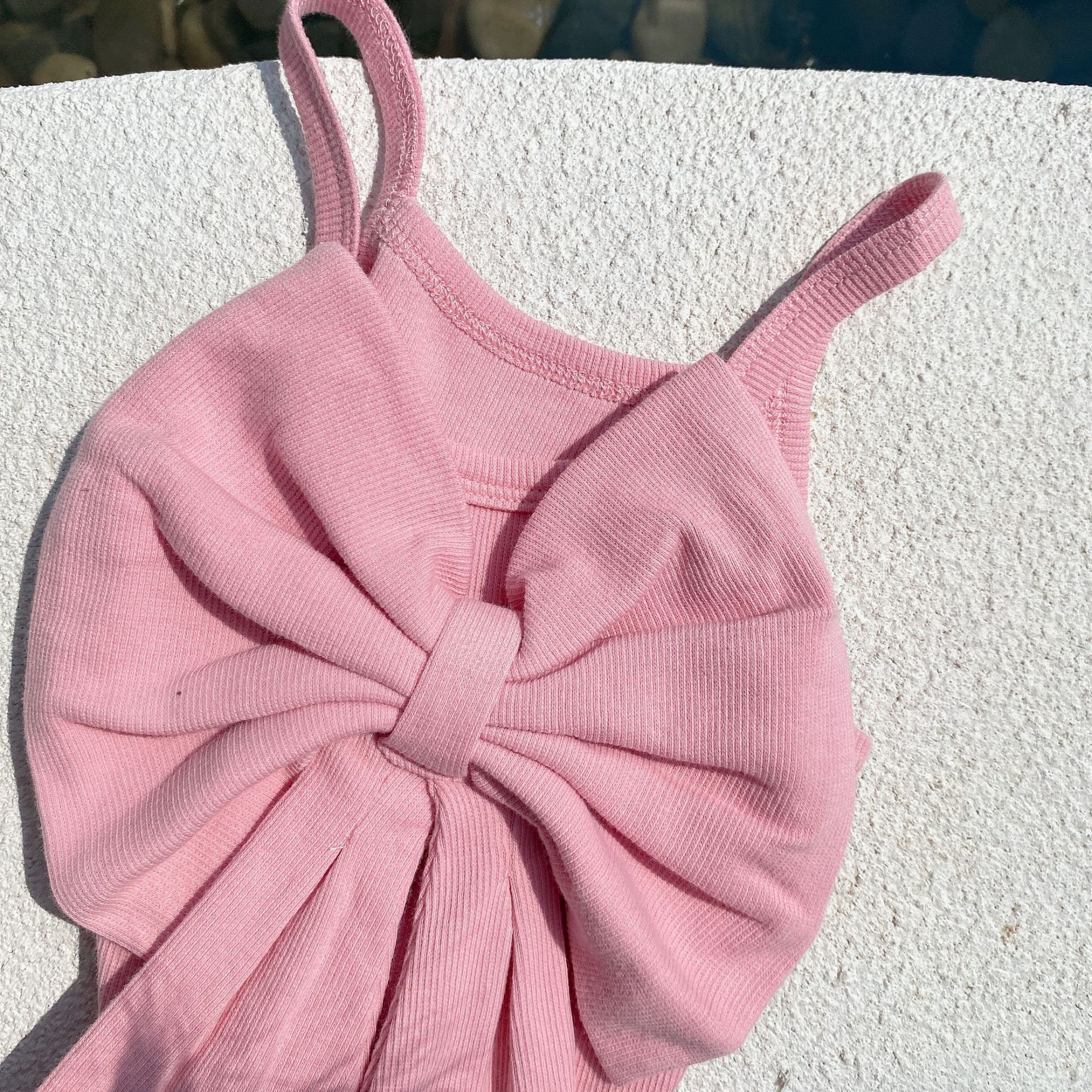 Summer Girls Candy Color Vest with Bow Kids Vests