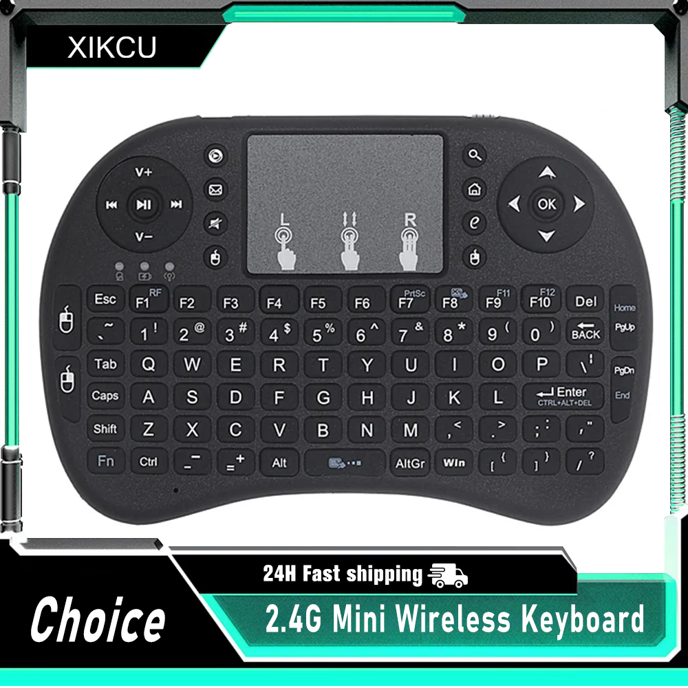 Drahtlose Mini-Tastatur, Flugmaus, 2,4 G, großes Touchpad, digitaler Computer, Trockenbatterie, USB-Aufladung, Dual-Purpose-Tastatur