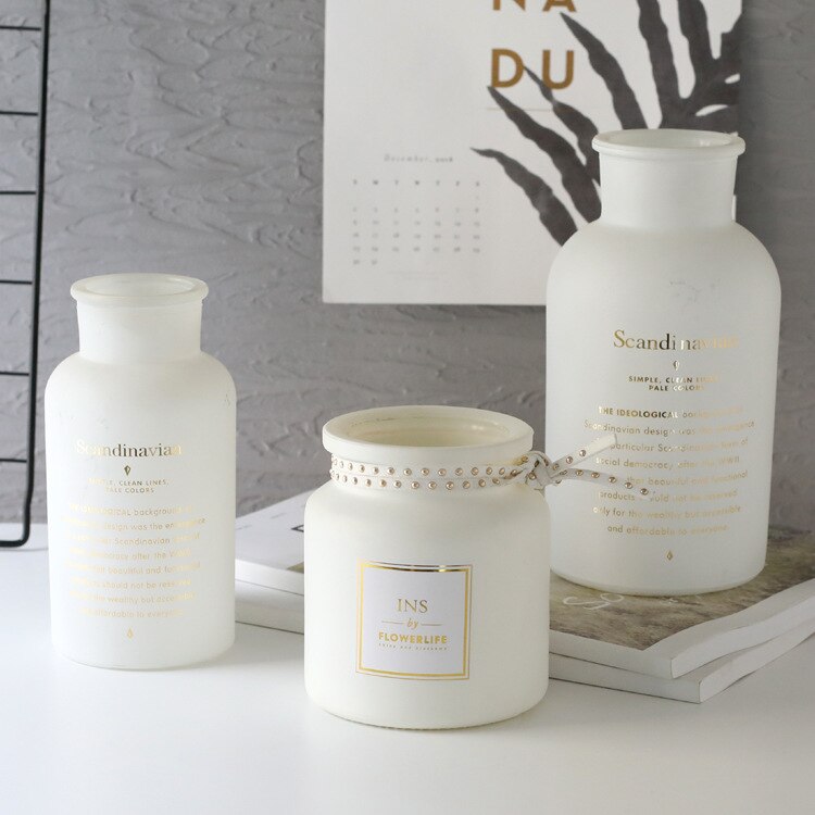 Bronzing vase pampas tørkede blomster kanin hale gress svart hvit reagens flaske vase fabrikk