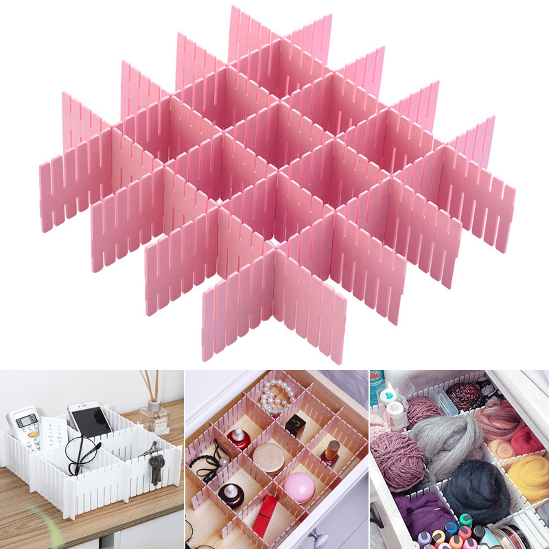 Multipurpose Drawer Storage Divider Adjustable Plastic Storage Cabinet Makeup Sock Underwear Drawer Organizer Board of Cabinets
