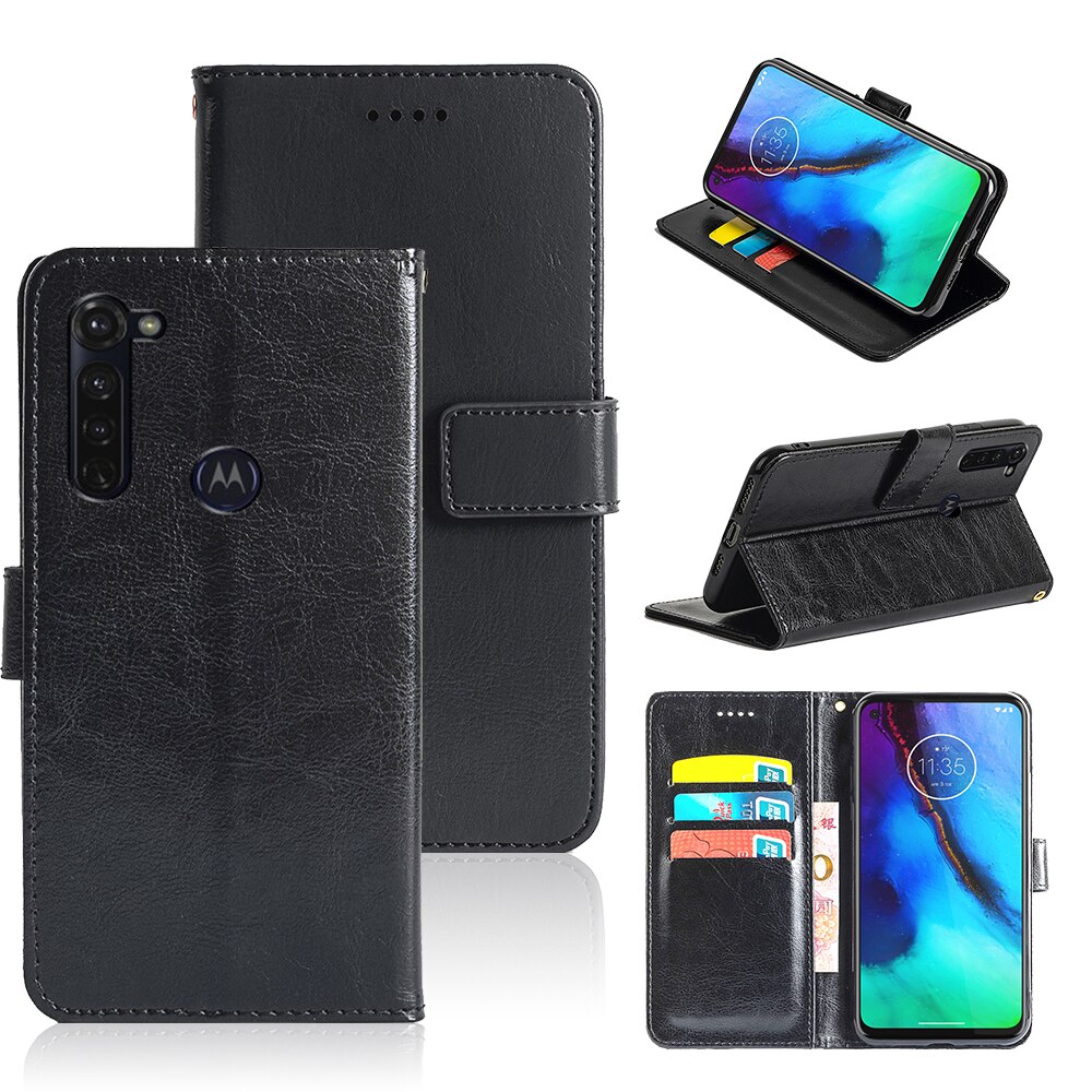 NINY For Motorola Moto G Stylus Case Holster Wallet Pouch Style With Card Slot Stand Function Convenient and Practical: Black