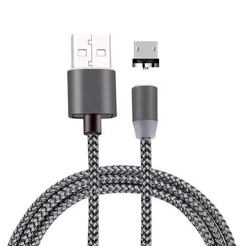 Opladen Micro Usb C Magnetische Kabel 1M Super Telefoon Type-C Magneet Charger Microusb Voor Iphone Samsung Mobiele telefoon Kabels: Grey / for apple
