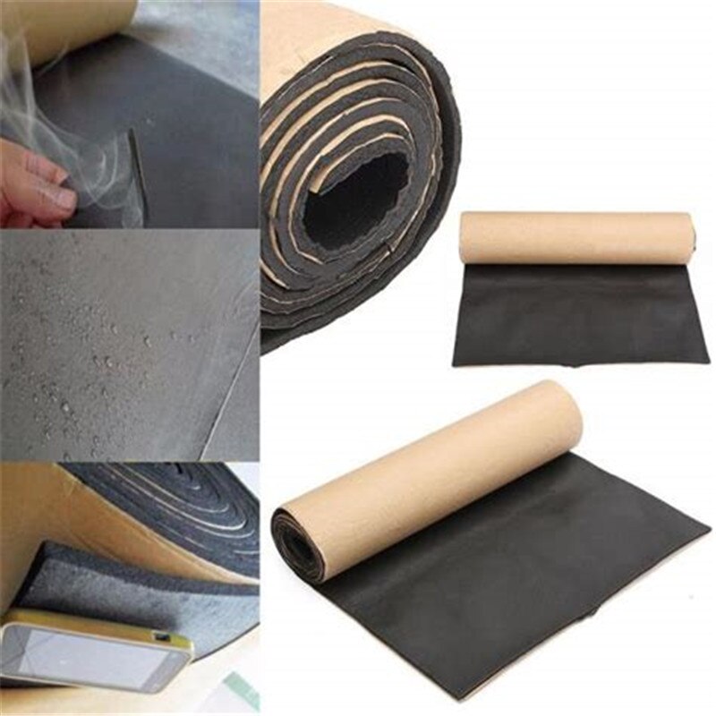 1m x 3m 5mm lukket celle skum bil auto lyddæmper isolering støjisolering 5mm indvendigt tilbehør anti støjende bånd værelse diy