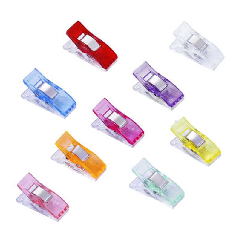 20 Stuks Plastic Clips Job Voet Case Multicolor Clips Stof Klemmen Patchwork Zomen Naaien Gereedschap Naaien Accessoires Kledingstuk Clips