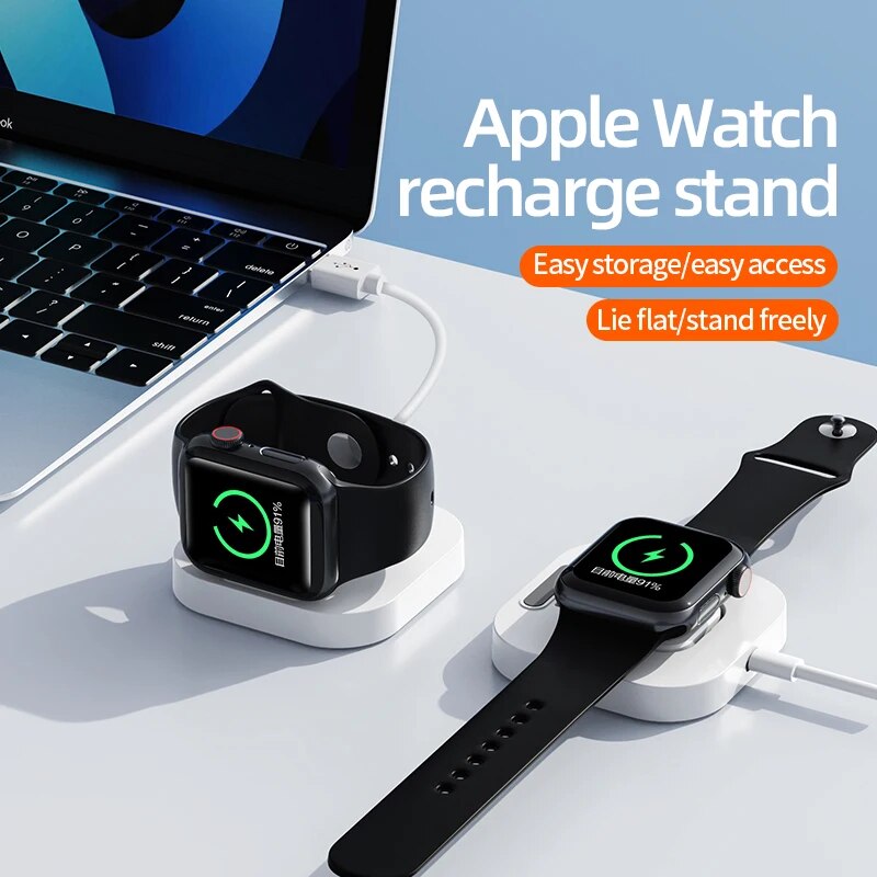 Estación de carga de reloj inalámbrica magnética para Apple Watch Series IWatch S8 Ultra 7 6 5 4 soporte de Base de carga rápida portátil