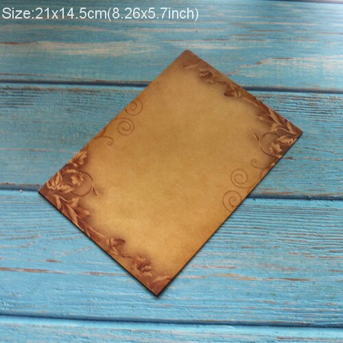 Kraft Brown Letter Paper 16sheets Vintage Flower Letterhead Letter Writing Paper Letter Pad Drawing Sketch Pad Stationery: C