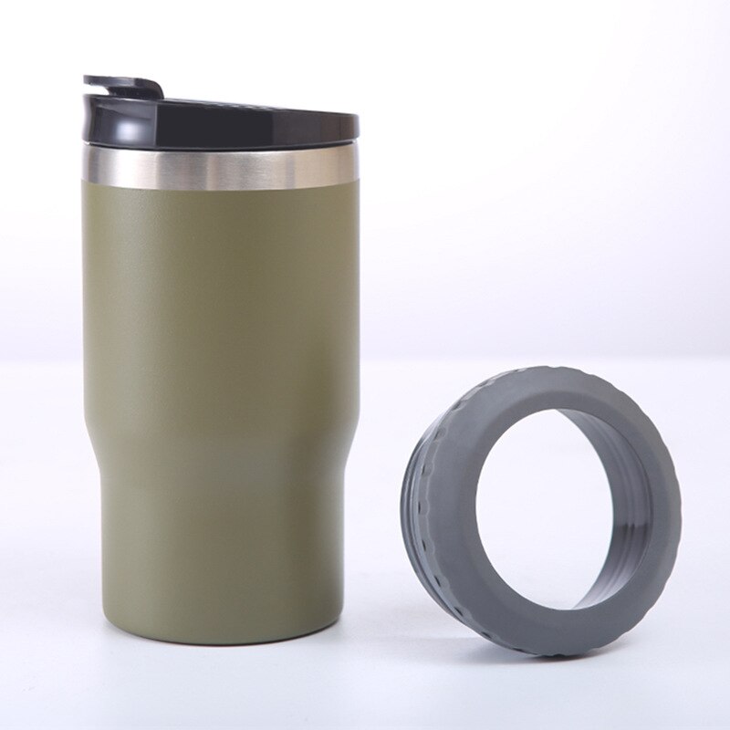 14oz Can Cooler Stainless Steel Insulated Skinny Beer Cooler Insulator Holder With 2 Lids Thermos Copo Termico Water Bottle: 3