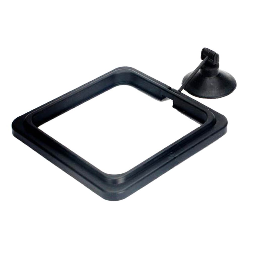 Square Shape Fish Food Feeder Suction Cup Aquarium Reduces Waste Maintains Water Fish Feeding Station: 10x10cm