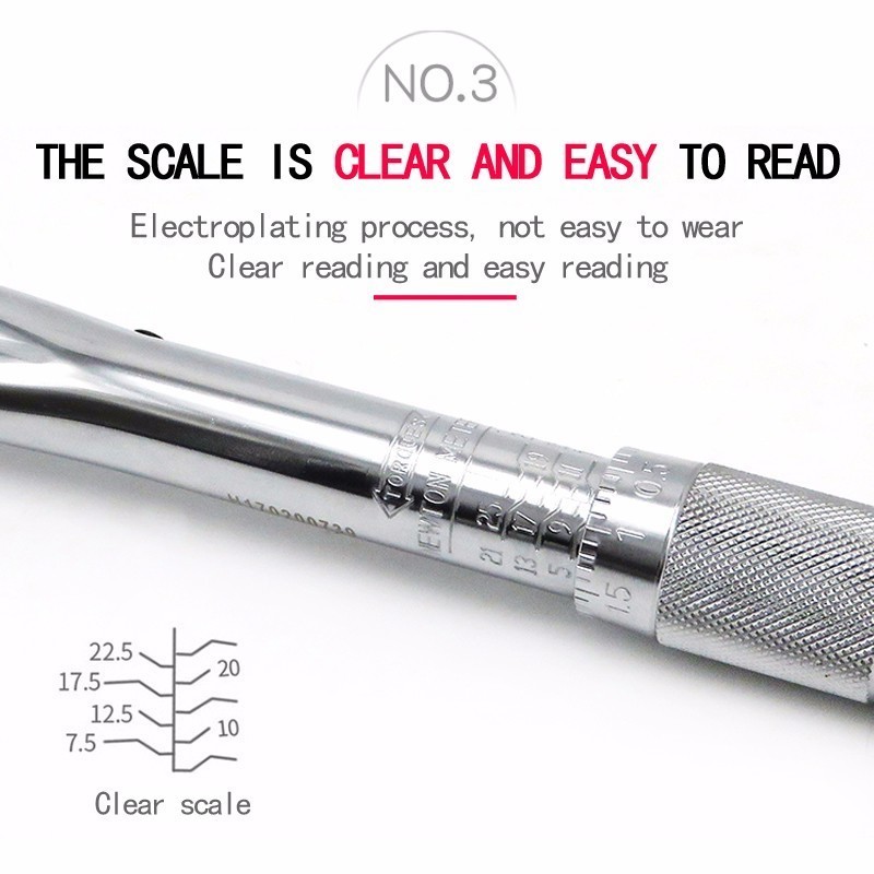 LAMEZIA 1/4 3/8 1/2 la clé dynamométrique conduit 5-210 Nm bidirectionnel à précis mécanisme clé outil à main