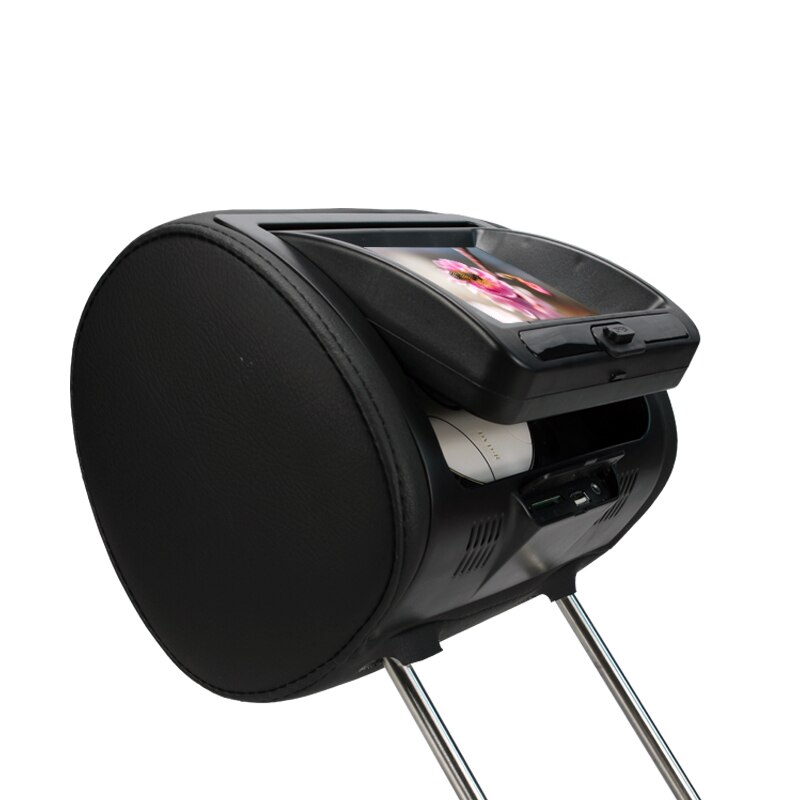 General DC12V 7 pulgadas reposacabezas de coche DVD PlayerTFT LED pantalla Auto reposacabezas Monitor pantalla táctil DVD USB SD IR juego altavoz