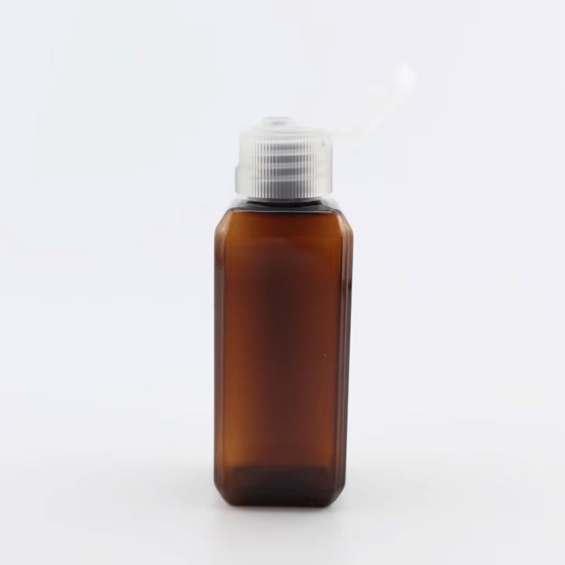 30 stk. 50ml tomme 100ml firkantede plastflasker med skrukork, reisebeholdere til kosmetikk, prøveemballasje til personlig pleie: Hvit / 100ml