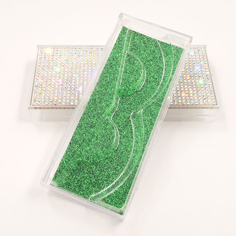 Neue Leere Diamant Lash Box Glitter Nerz Wimpern Fall ohne Wimpern Strass Wimpern Verpackung: C