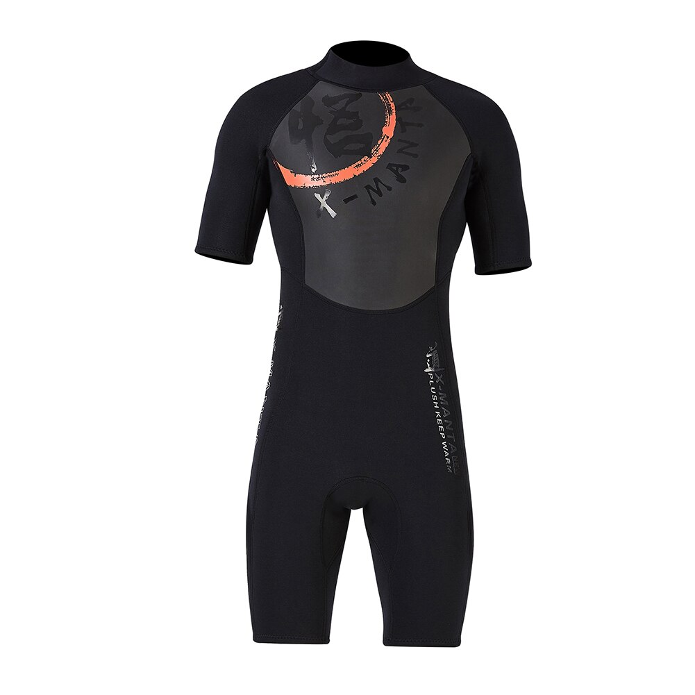 Traje de neopreno de 3mm para hombre y mujer, S-XXL de una pieza para mantener el calor, traje de baño de manga corta para Surf y buceo: Black L Men
