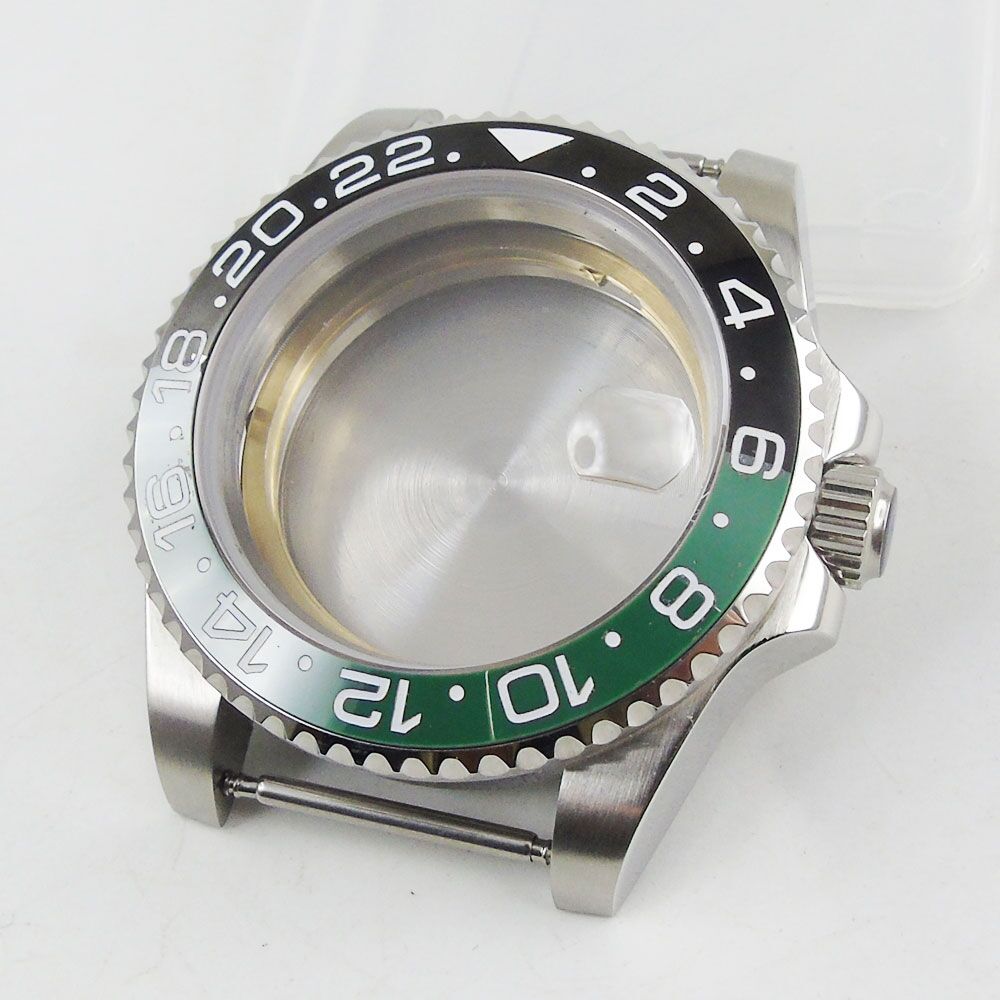 BLIGER men watch case fit NH35 sapphire stainless steel top automatic movement: N